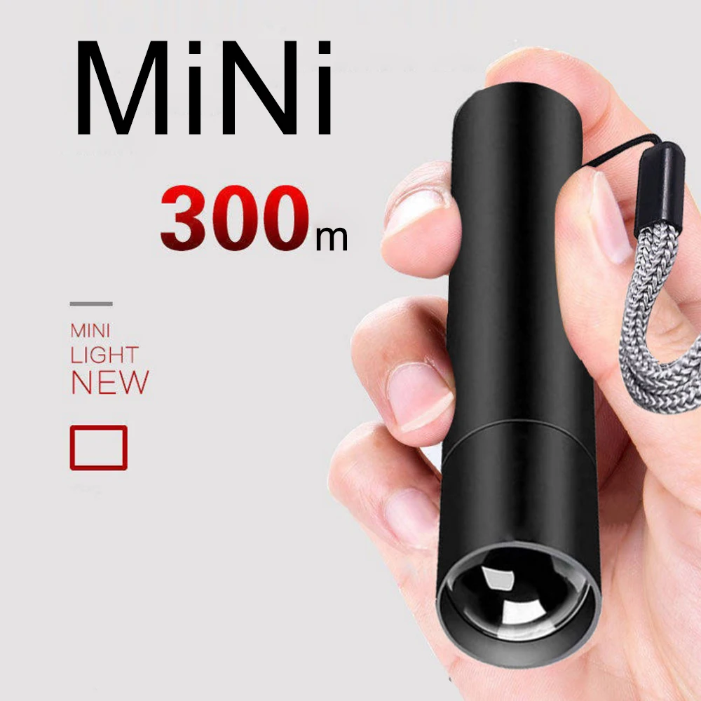 

5V USB Rechargable Mini LED Flashlight 3 Lighting Mode