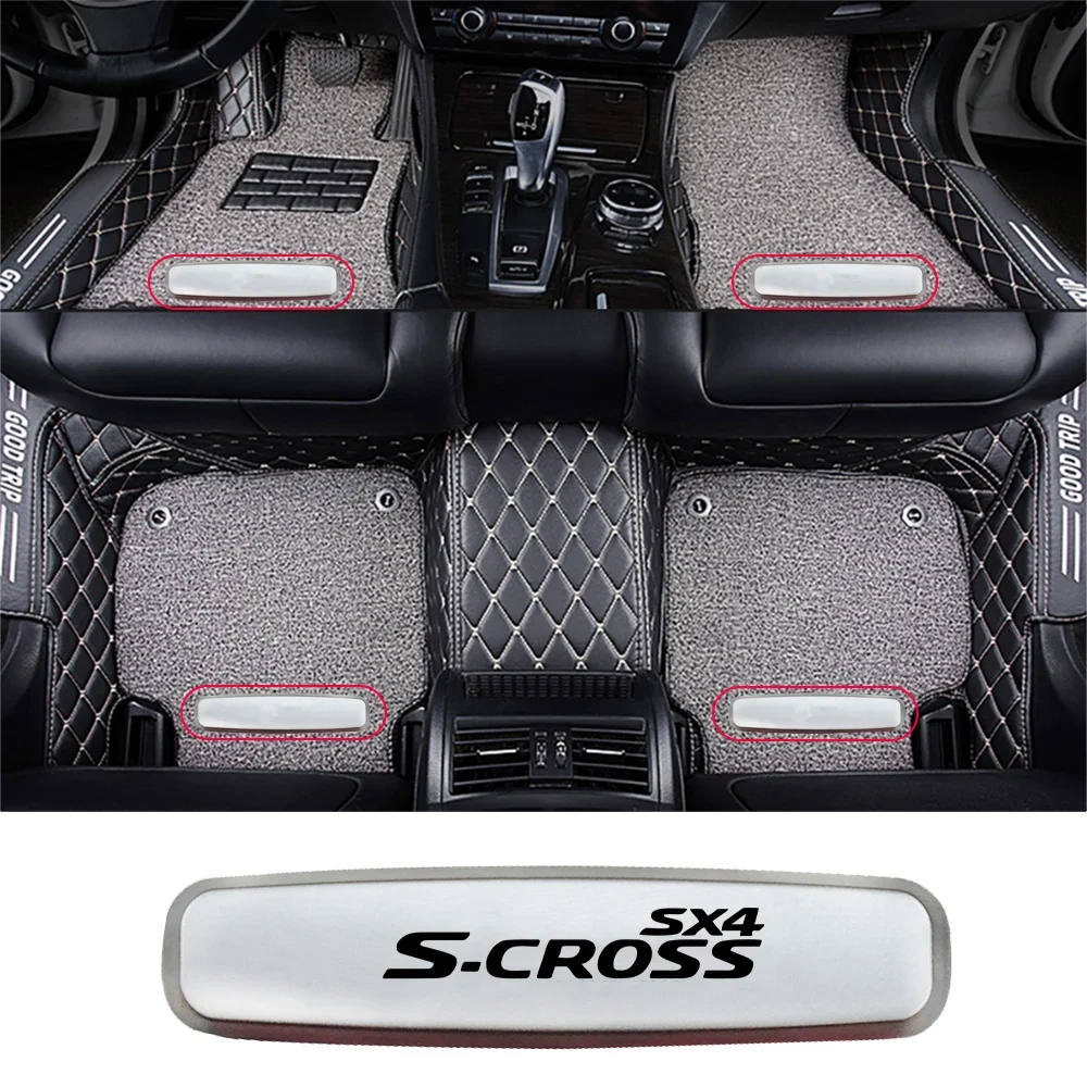 Автомобильные коврики с металлической эмблемой наклейка для Suzuki XL7 Vitara Brezza Sx4 S-Cross