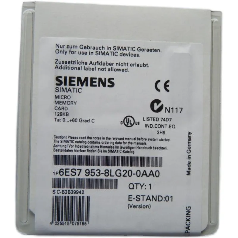 

Simatic Memory Card 6ES7953-8LF/8LG/8LL/8LM/8LP/8LJ/20/30/31/11-0AA0 6ES7953-8LF/8LG/8LL/8LM/8LP/8LJ/20/30/31/11-0AA0