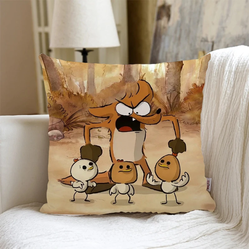 

Cushion Cover The Big Bad Fox Short Plush, Double Printed Pillowcase, Home Decor, Sofa, Bedroom, Car, General Purpose, 40x40cm