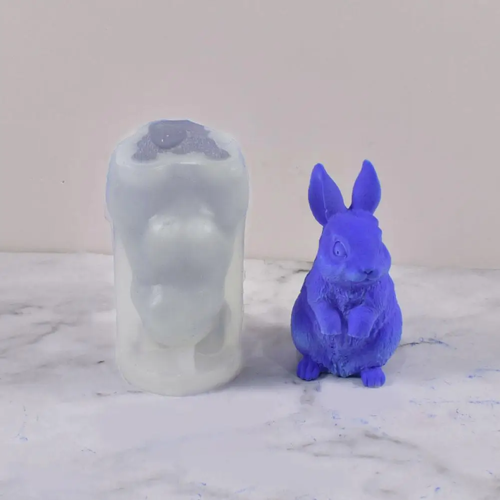 

Easter Rabbit Silicone Candle Mold Gypsum Form Carving Home Molds Plaster Decoration Art Aromatherapy K9r8