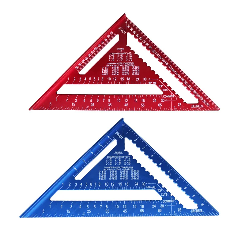 

Triangle Ruler Angle Protractor Aluminum Alloy Speed Square Measuring Ruler Woodworking Tool Caliper