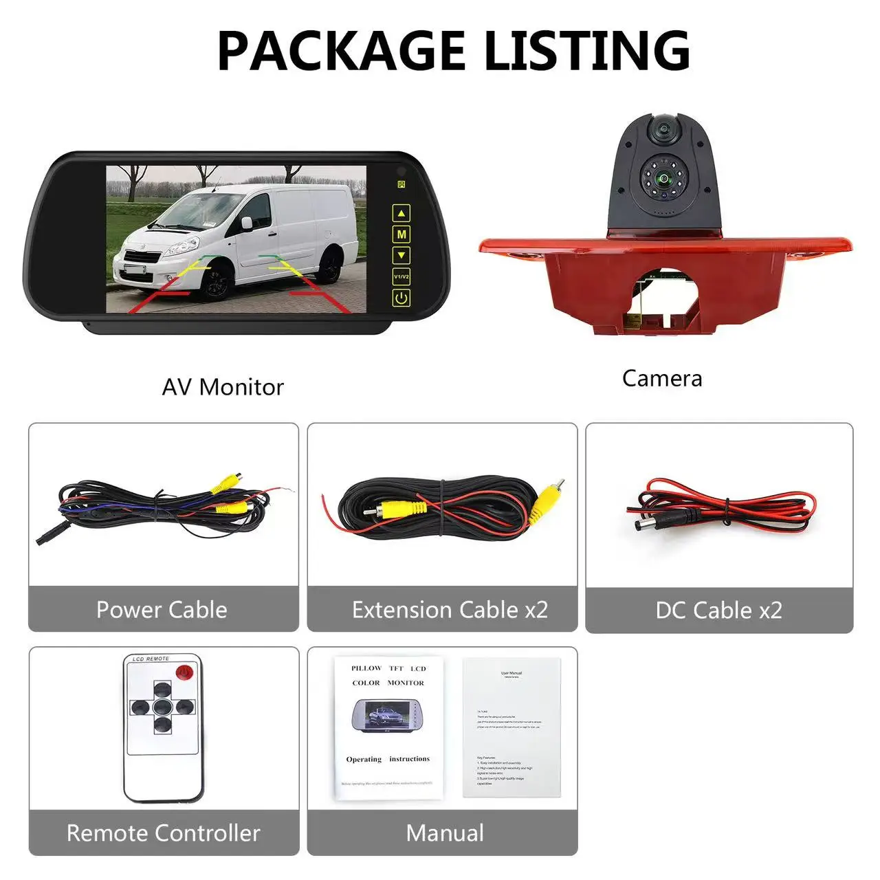 Камера заднего вида с двумя объективами стоп-сигнал резервная камера для Citroen Jumpy