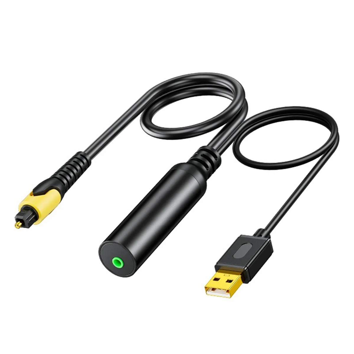 Фото (DT93) Цифровой оптоволоконный аудиокабель USB с квадратным разъемом 3,5 мм и аудиоконвертером SPDIF для подключения к аудиоусилителю №5