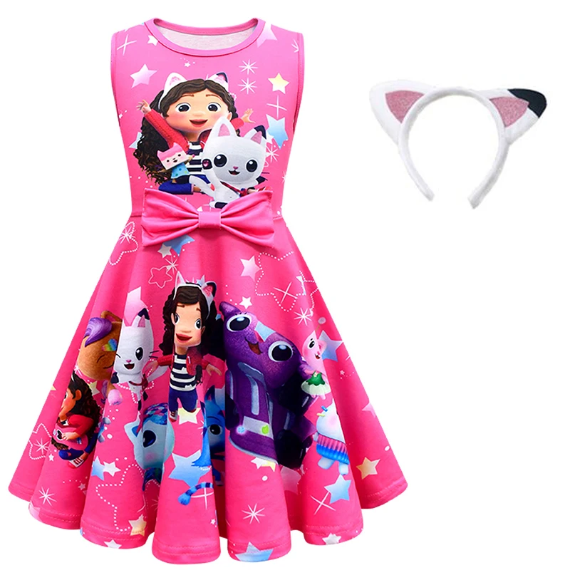 

Детское летнее платье с бантом, для девочек