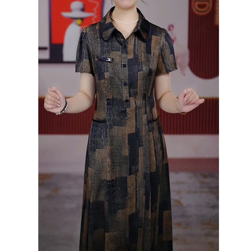 Детское летнее платье с коротким рукавом AYSAN элегантное модное средней длины