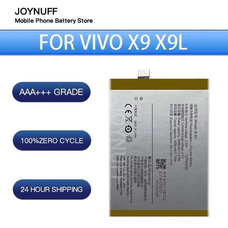 

New Battery High Quality 0 Cycles Compatible B-B3 For Vivo X9/X9L Replacement Lithium Sufficient Batteries moblie smartphone+kit