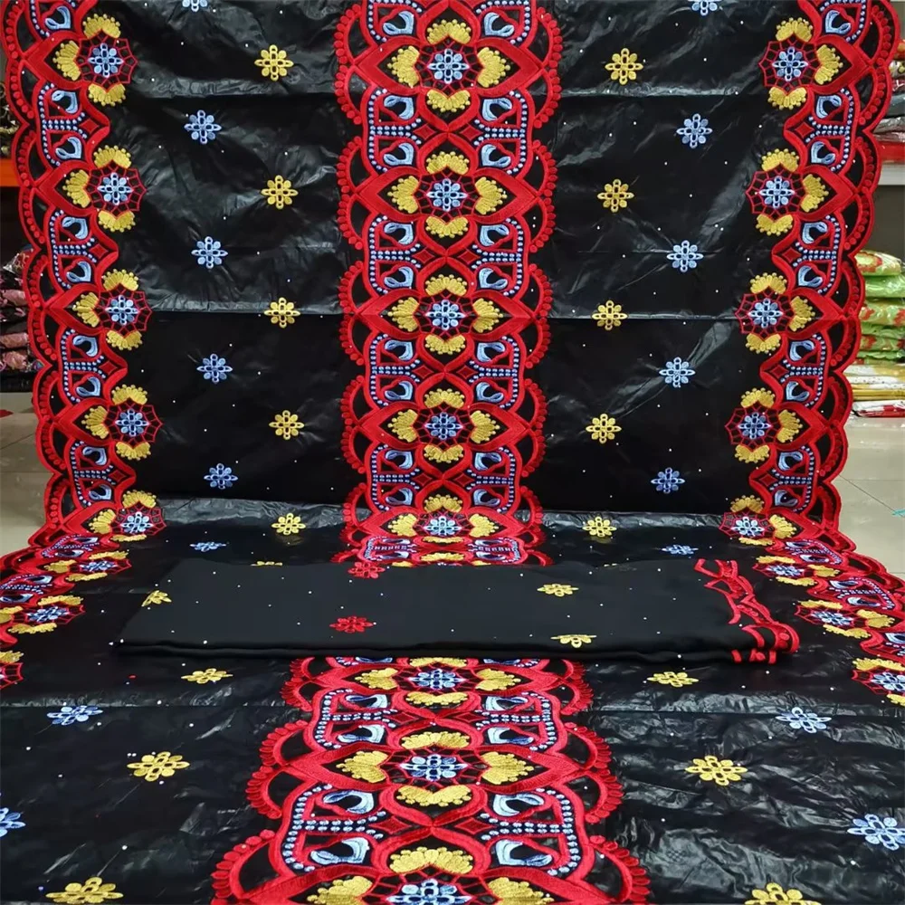 

Bazin Brode African Lace Fabric 2022 High Quality African Bazin Riche Fabric 7Yards Swiss Lace Fabric For Wedding Dress y74-27