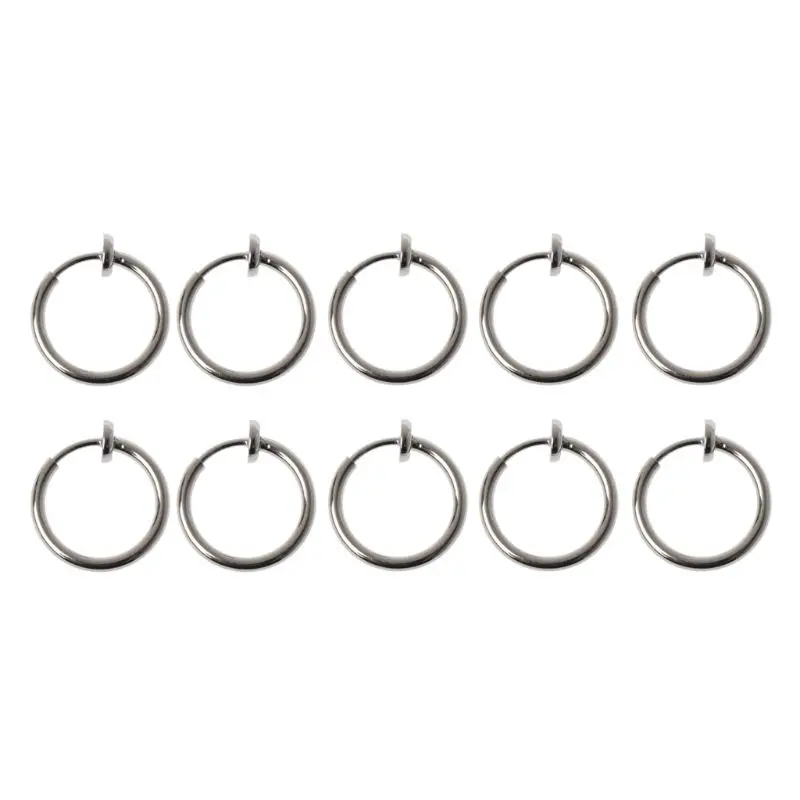 

2023 New 13mm Round Copper Clip-on Hoop Earrings Clips Spring Hoop Ear Rings for Non-Pierced Ears DIY Earring Making Accessary