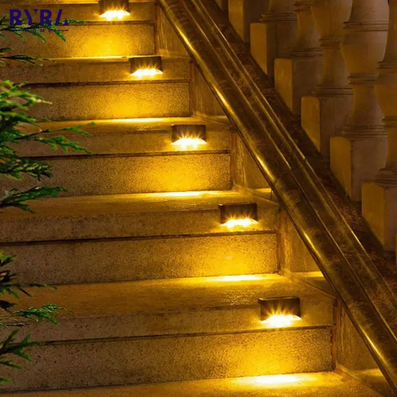 

Steps Stair LED Solar Lights IP55 Waterproof Outdoor Garden Yard Fence Wall Lawn Landscape Lamp Staircase Night Light Drop Decor