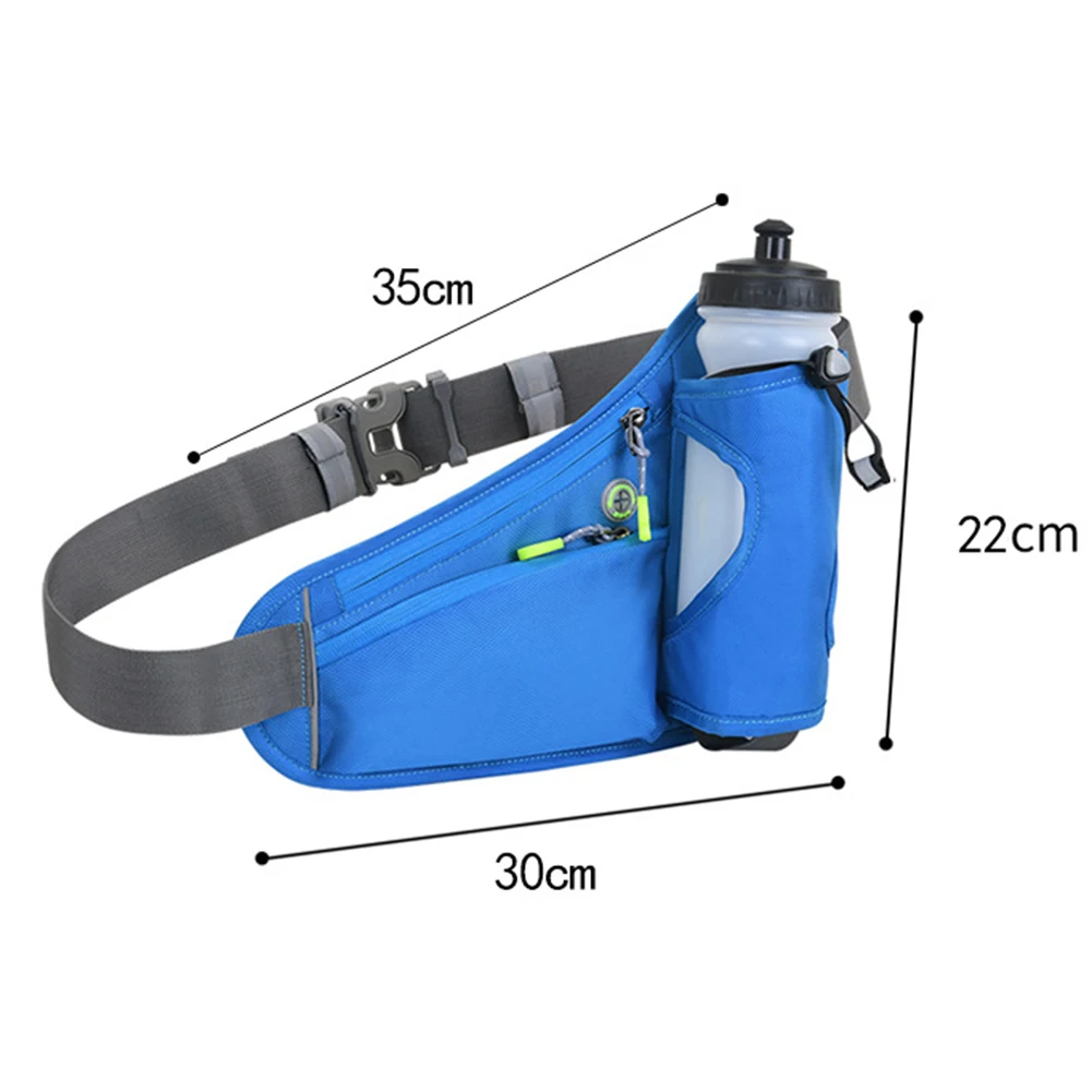 Water Bottle Waist Bag With Headphone Cable Hole Portable Large Capacity Pack For Men Women
