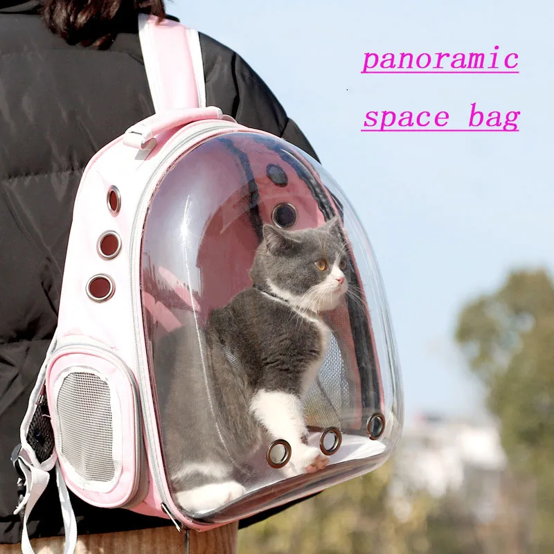 

Portable Cat Carrier Bag Breathable Pet Carriers Small Dog Cat Backpack Outdoor Transport Space Capsule Cage Travel Pets Bag