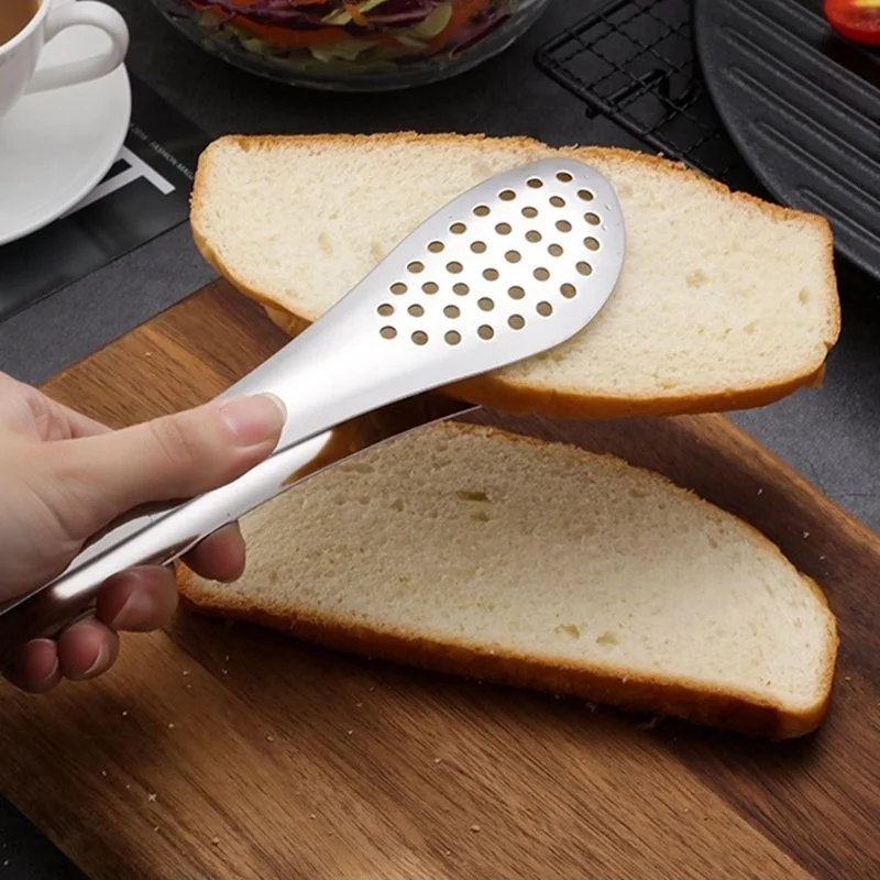 

Stainless Steel Food Tongs Kitchen Access Utensils Buffet Cooking Tools Anti Heat Pastry Bread Clip Clamp BBQ Salad Tong Tools