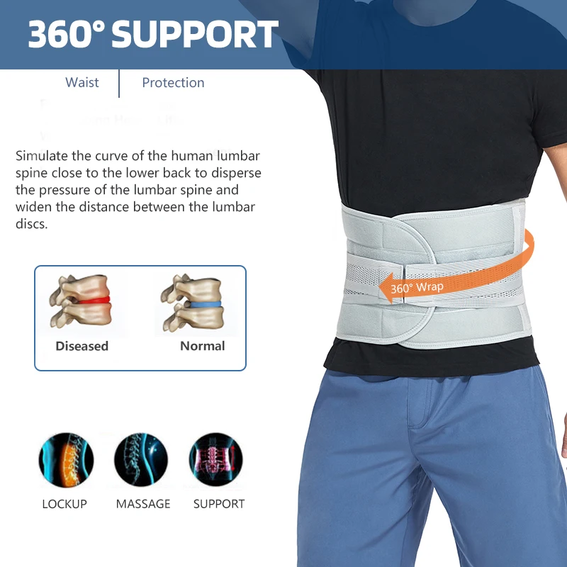 Waist Trainer Men Back Support Belt Tummy Control Flat Belly Warp Bands Adjustable Slimming Waist Trimmer Workout Shapewear