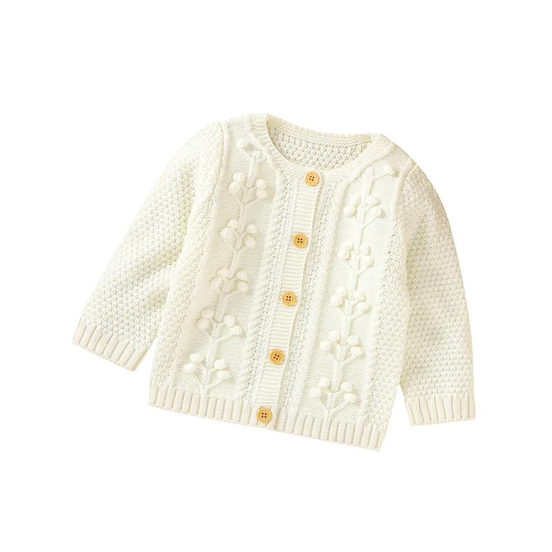 

Свитеры с длинным рукавом для маленьких мальчиков и девочек, пальто, осенне-зимняя однотонная вязаная детская трикотажная одежда для младенцев, топы для 0-18 месяцев, Весенняя детская одежда