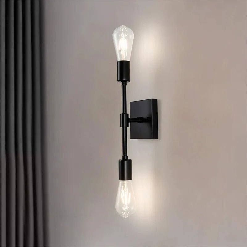 

2/3 Lights Bathroom Wall Sconce Vanity Modern Industrial Wall Lamp Pole Wall Mount Lighting Fixture Gold Black Color