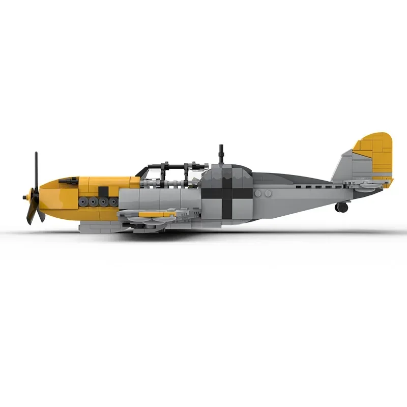 Фото Moc строительные кирпичи модель самолета Messerschmitt Bf 109 F2 технология модульные блоки подарки игрушки для детей наборы «сделай сам» сборка №5