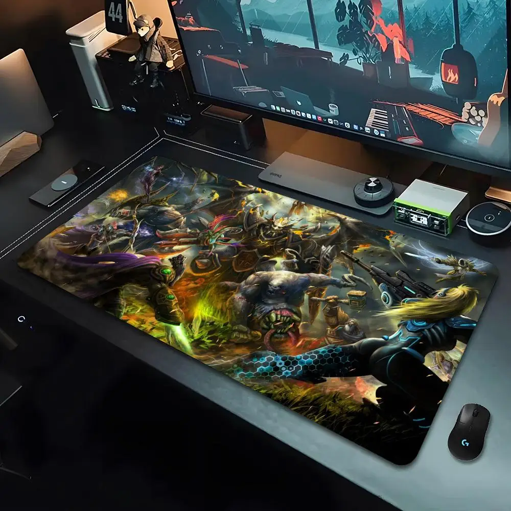Игровой коврик для мыши World Of Warcraft с HD-печатью большой 90x40 см геометрический