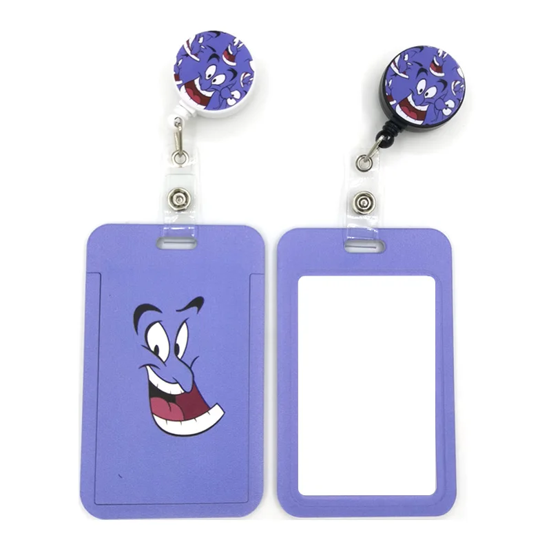 

Aladdin and the magic lamp Cartoon Cute Credit Card Holder Lanyard Women Men Kid Badge Reel ID Name Bus Clips Card Badge Holder