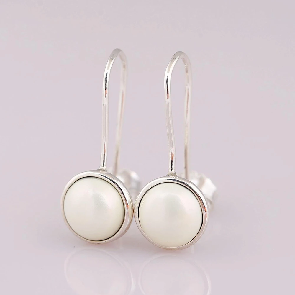 Аутентичные 925 пробы Серебряные Оригинальные светящиеся капли Европа серьги