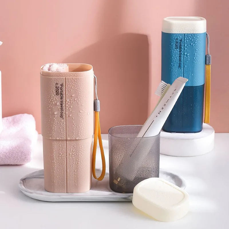 

Travel Toothbrush Toothpaste Holder Storage Case Box Camping Portable Toiletries Storage Cup Organizer Bathroom Accessories