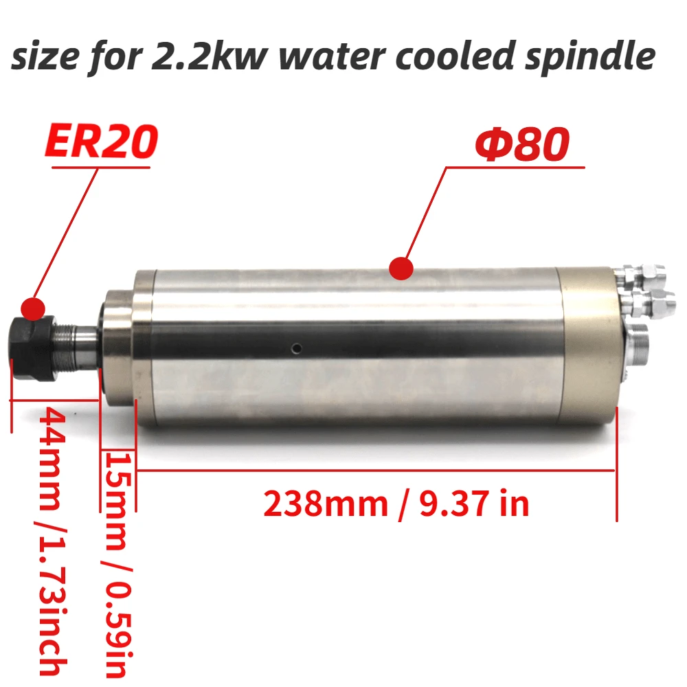 Шпиндель с ЧПУ 24000 кВт 80 мм 220 об./мин. в