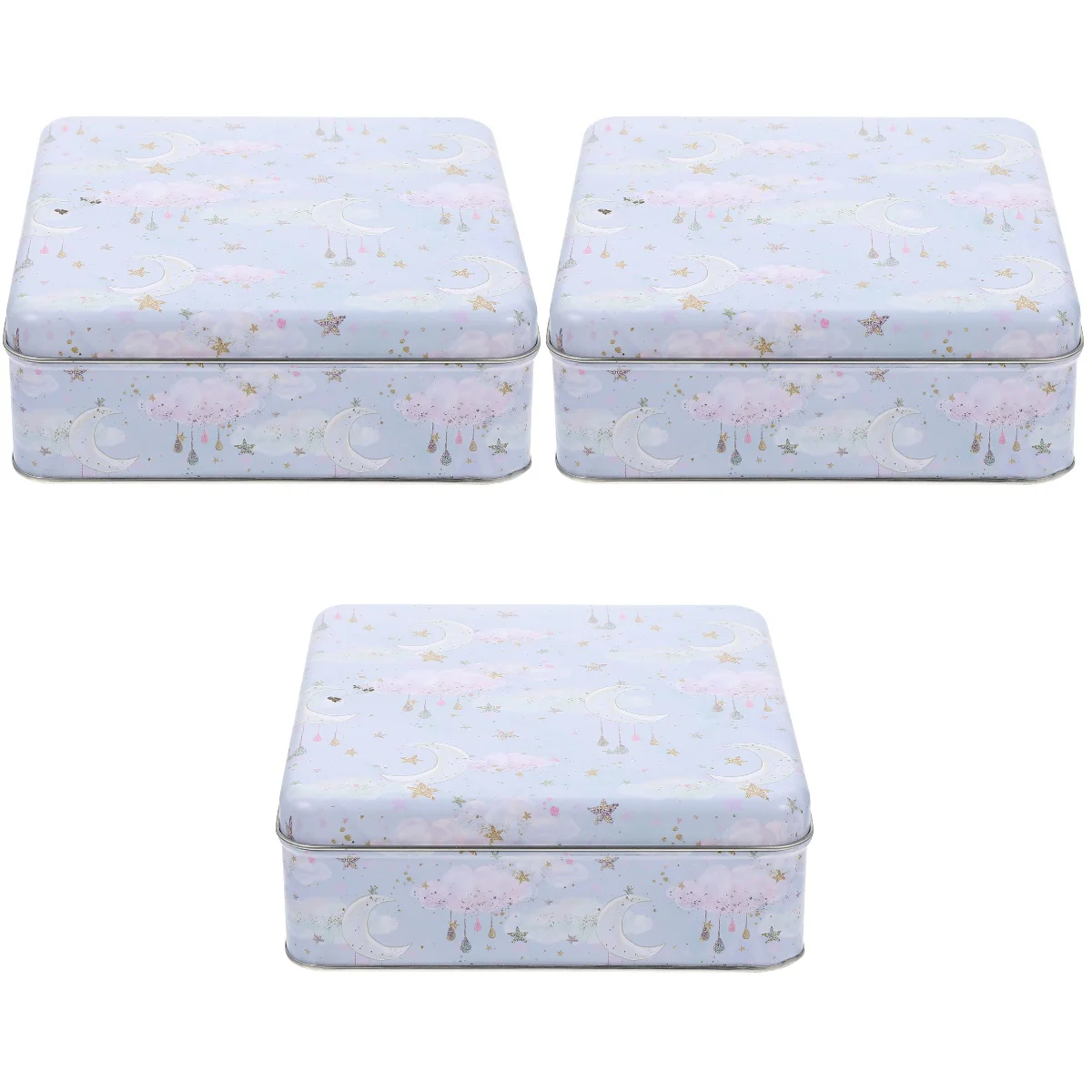 

Box Metal Tins Cookie Candy Tin Gift Christmas Jar Tinplate Case Canister Container Storage Containers Decorative Keepsake