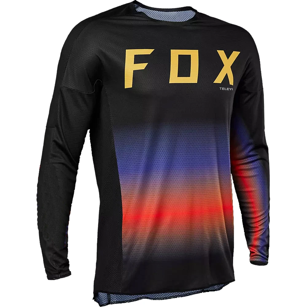 

2023 FOX teleyi Men's Downhill Jerseys Mountain Bike MTB Shirts Offroad DH Motorcycle Motocross Sportwear Clothing Racing