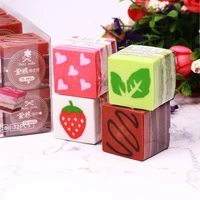 1 pcs creative eraser strawberry cake matcha series eraser students supplies