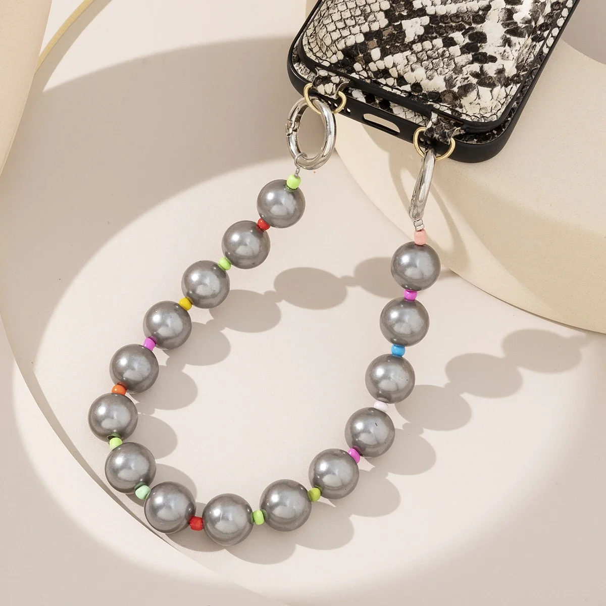 Женская короткая цепочка для телефона в стиле бохо летний шнурок с хрустальными