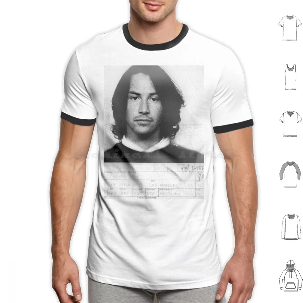 

Keanu Reeves 90s Mugshot T Shirt Cotton Men Women DIY Print Keanu Reeves Iconic 90s Hot Mugshot Matrix