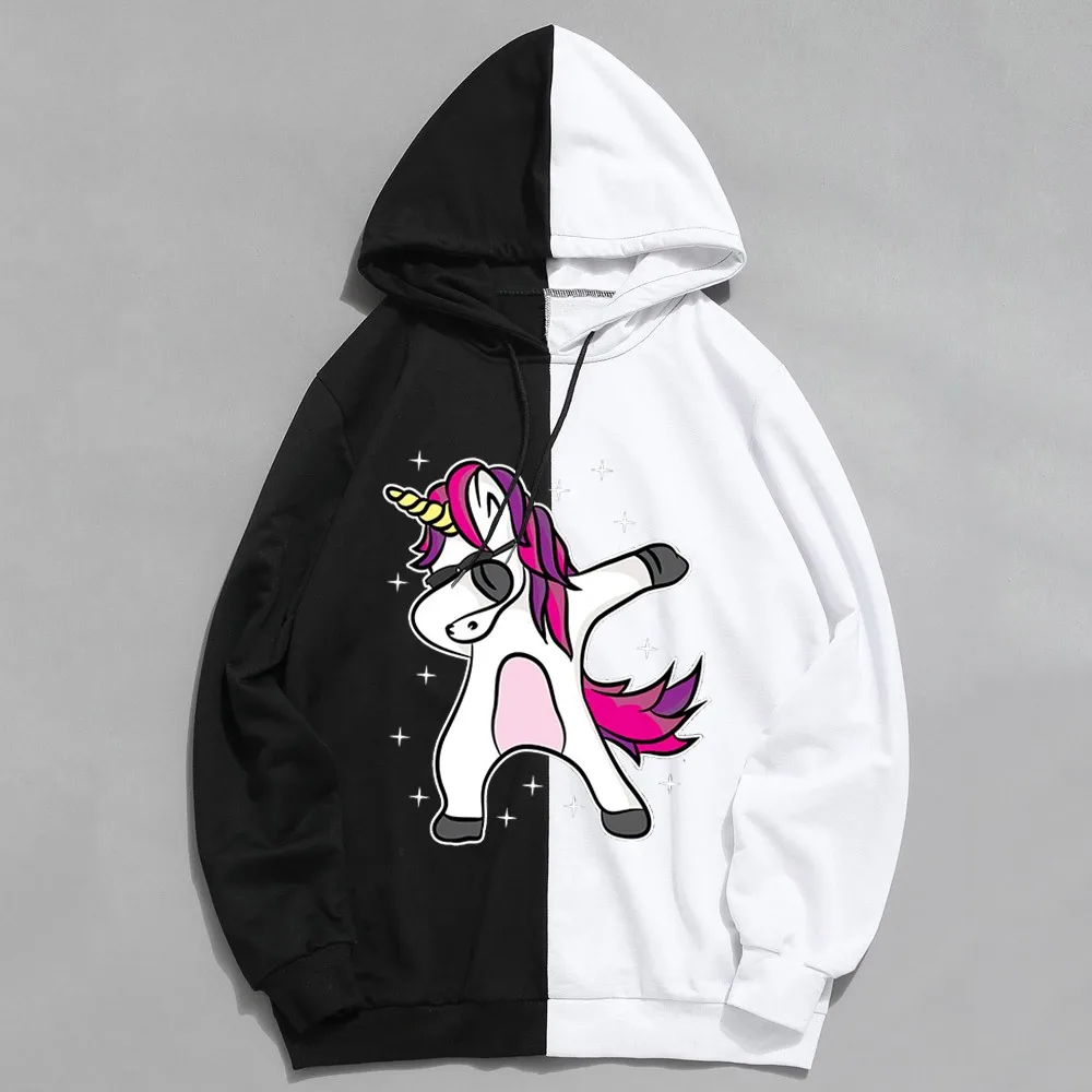 

Kawaii Dabbing Unicorn Hoodies Women Funny Autumn Hoodies Unicorn Children Clothes Casual Long Sleeve Men Sweatshirts Harajuku