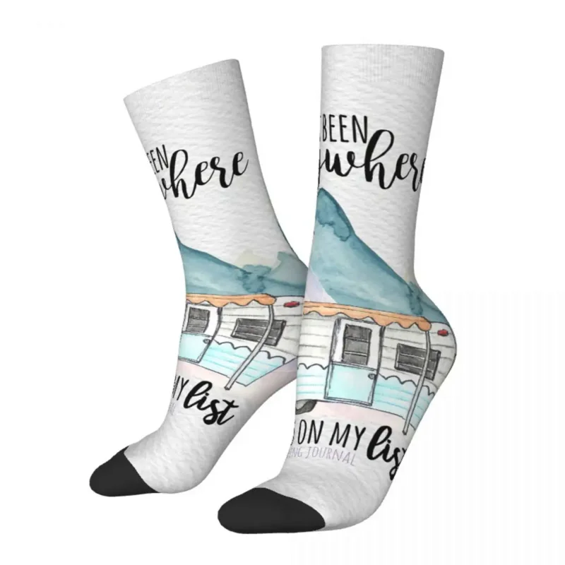 

Зимние теплые забавные Мужские Женские носки для дневника кемпинга скандинавские Нескользящие футбольные носки для счастливого лагеря