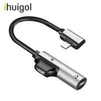 ihuigol 2 in 1 dual lighting charging adapter for iphone 12 11 x 8 7 plus jack to headphone listening splitter cables connecter