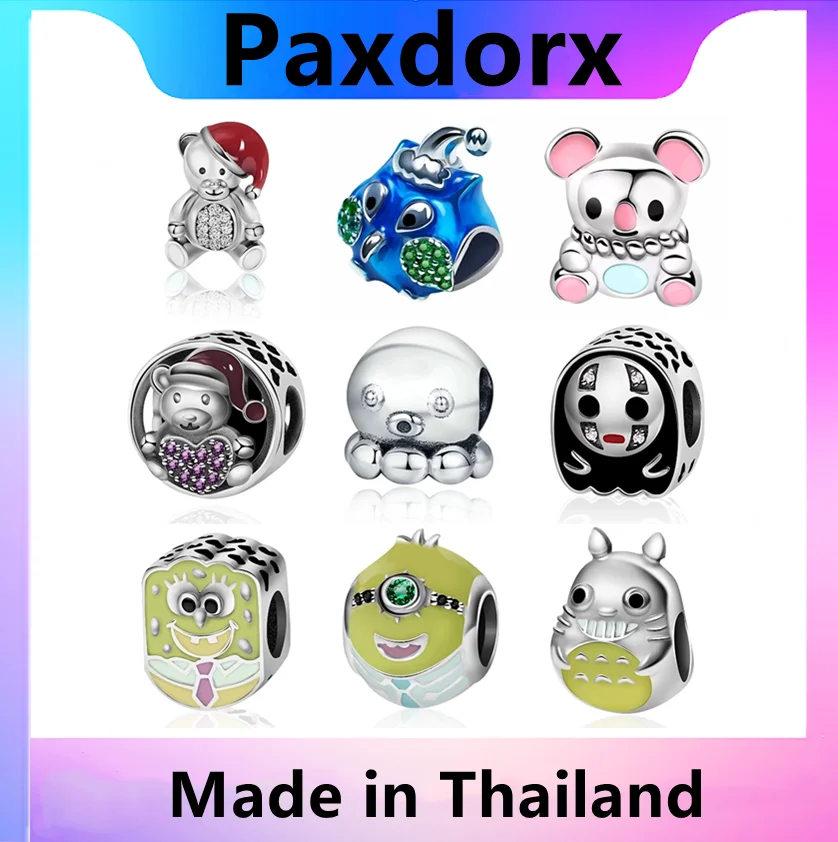 

Новинка 2023 г., милая искусственная бусина из серебра 100% пробы в виде животного для браслета, подвеска «сделай сам», браслет, оптовая продажа, ...