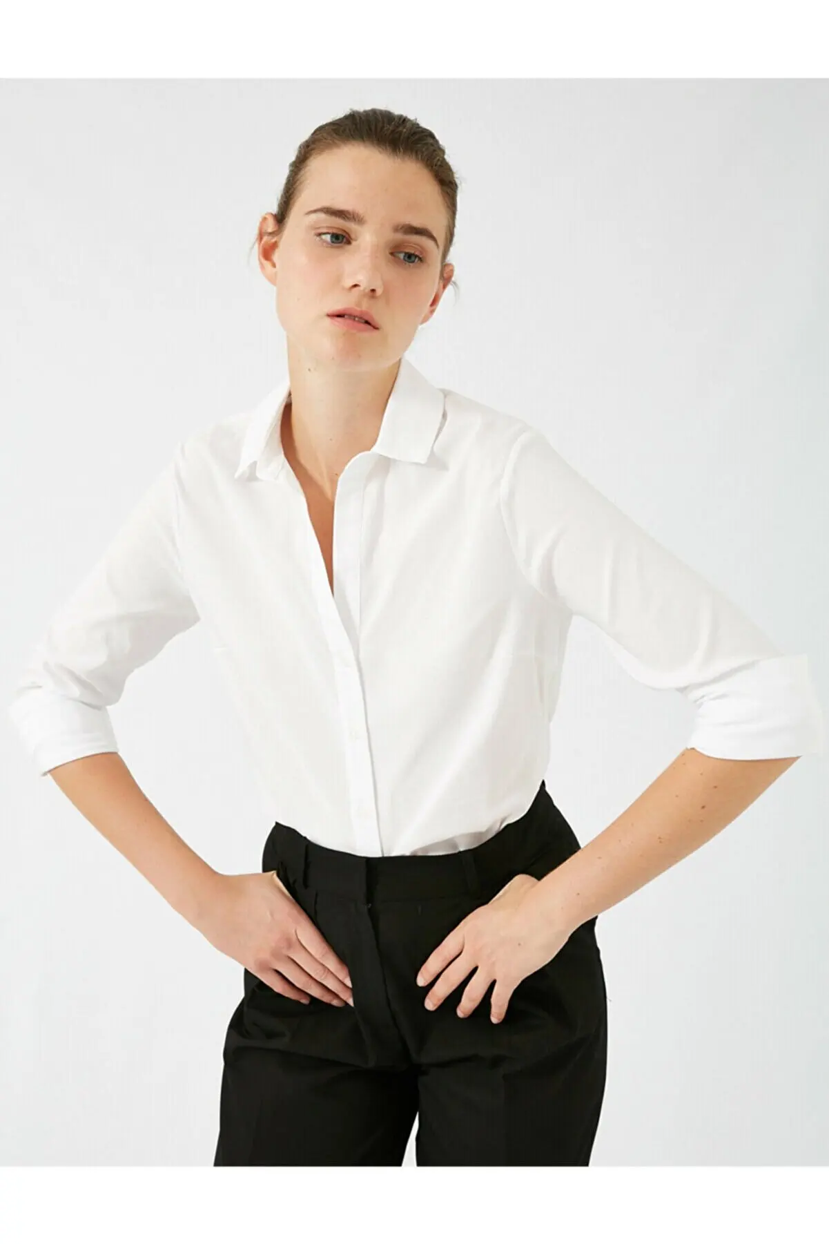

Woman White Long Sleeve Shirt Summer women's Shirts Fashion women's Blouses Pretty and Cheap women's Blouses 499252522