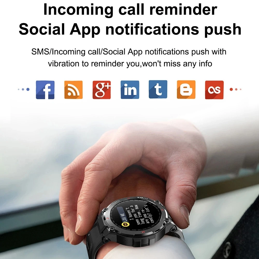 Военные Смарт-часы мужские уличные водонепроницаемые тактические умные часы