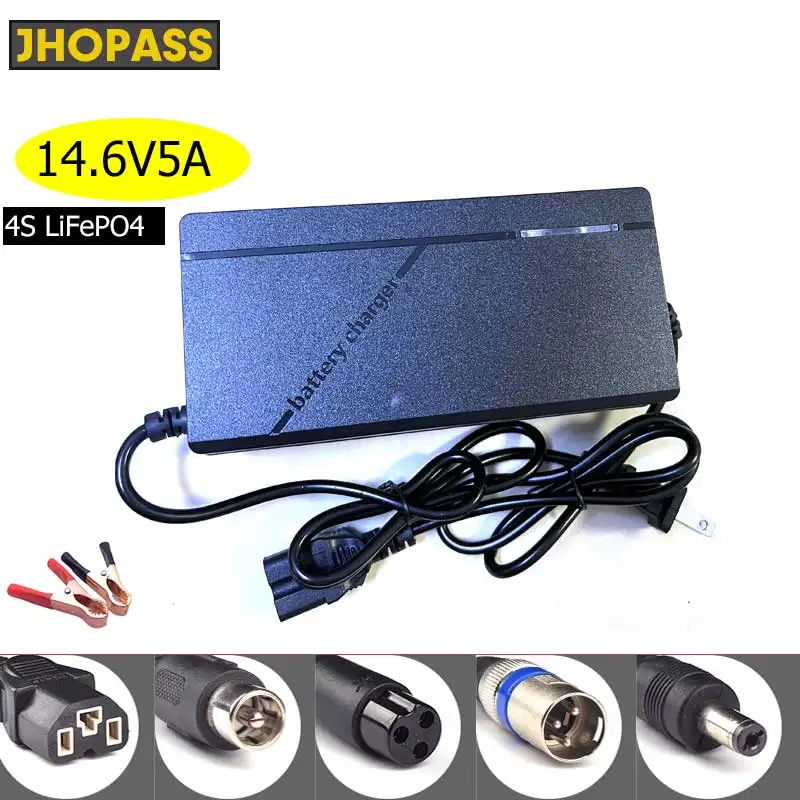 

Output 14.6V5A For 12V 5A 4s Lifepo4 Battery Charger with clamps clips Li-ion battery pack e-bike high quality Plug EU/US/UK/AU