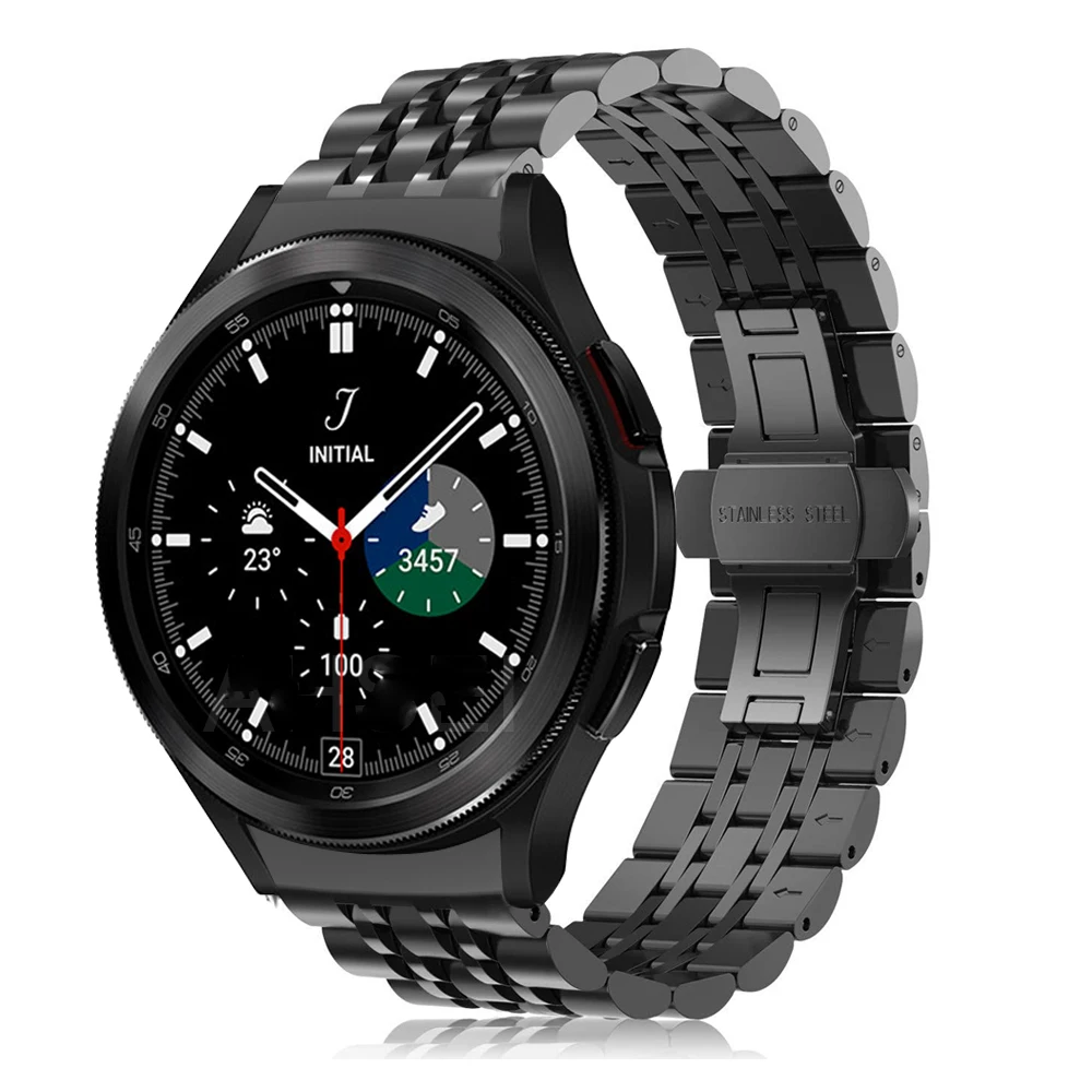 For Samsung Galaxy Watch 5 5pro Strap 44mm 45mm Galaxy Watch 4 Classic 46mm non-gap stainless steel high quality curved strap