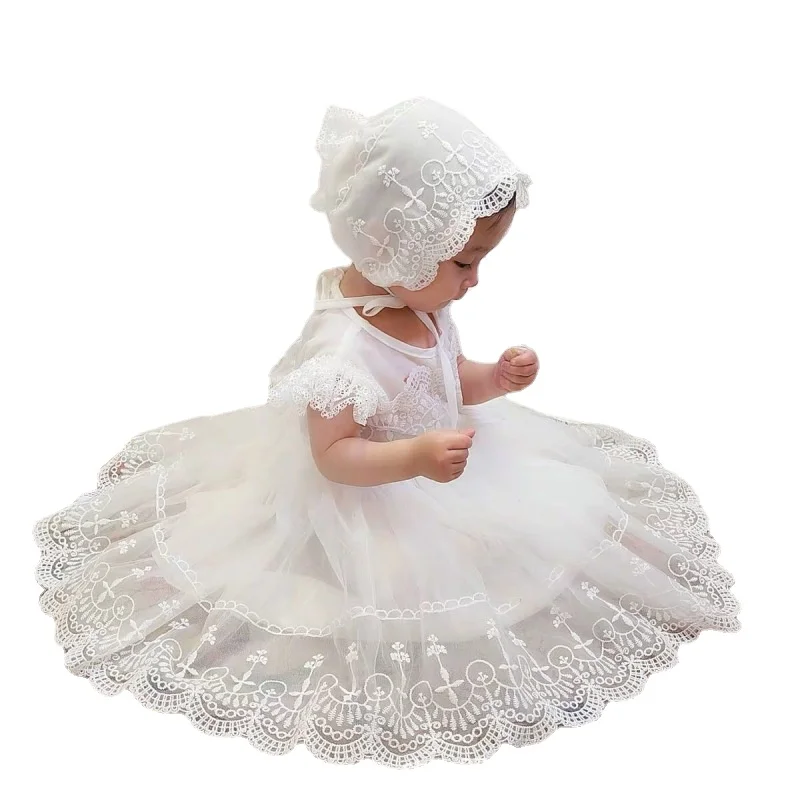 

Toddler Newborn Embroidered Vintage Baby Girl Dress Baptism 1st Year Birthday Party Wedding Christening Infant Clothing Bebes