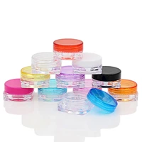 100pcslot ps plastic 3g 5g creamjars square bottom mini makeup travel bottle cosmetics cream jar container