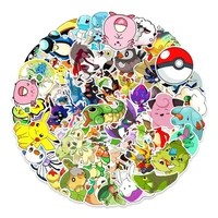 100pcsbag pokemon poke ball pikachu graffiti sticker car luggage balance bike skateboard decorative sticker