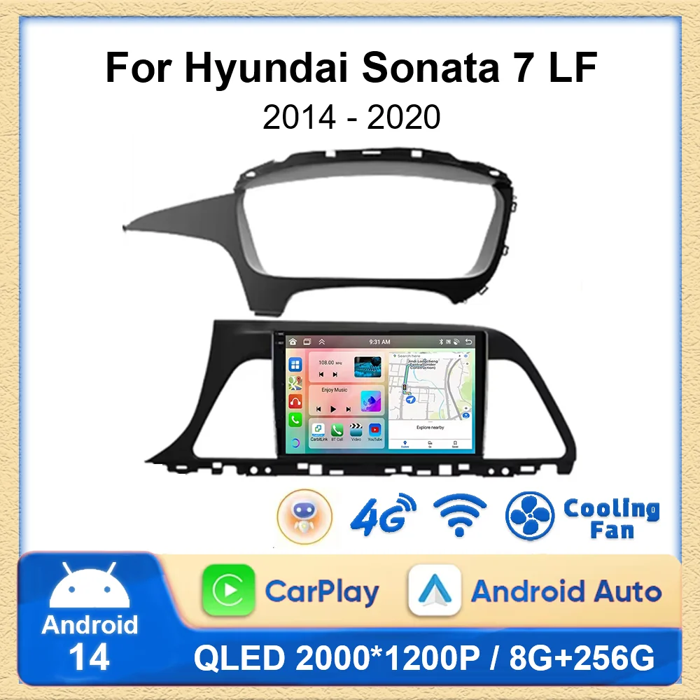 Android 14 авто для Hyundai Sonata 7 LF 2014 2015 2016 2017-2020 LHD автомобильный радиоприемник