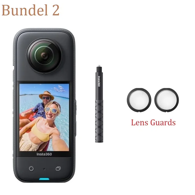 Insta360 X3 + 1.2m selfie stick + Lens Guards + 256Gb SD card