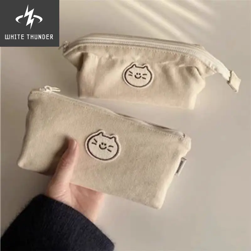 

Милый чехол для карандашей с кошкой и собакой, милый чехол для канцелярских принадлежностей, чехол для ручки, чехол для школьного карандаша большой вместимости, чехол для карандашей, школьные принадлежности, чехол для карандашей