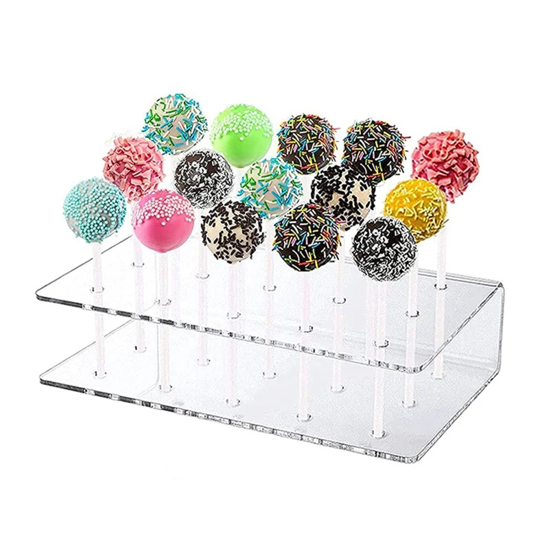 

Clear Acrylic Lollipop Holder 15 Hole Durable Candy Support Holders Supplies for Chocolate Stick Cake Shopping Mall
