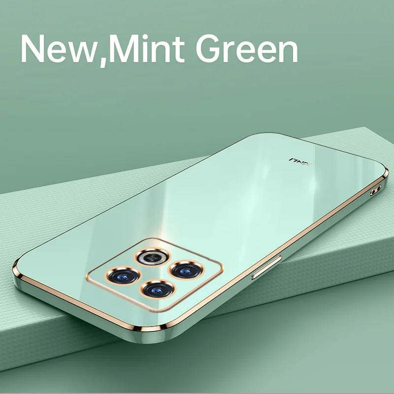 Блестящая тонкая задняя крышка из мягкого силикона и резины для Oneplus 10T