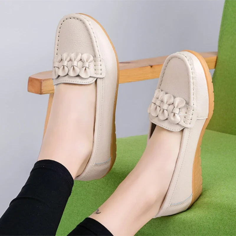 Женская обувь повседневные женские лоферы без шнуровки на плоской подошве