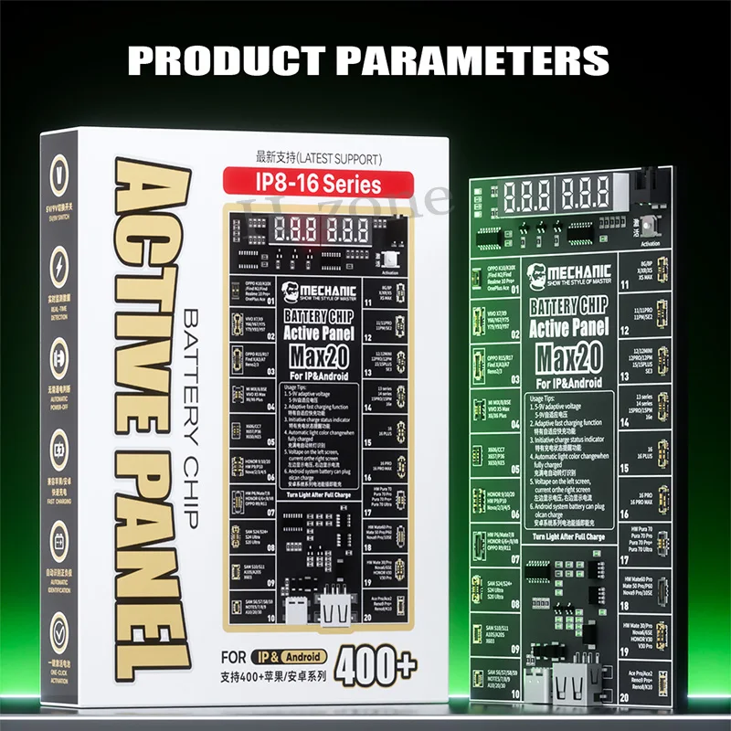 

Плата активации аккумулятора MECHANIC Max20, подходящая для iphone8-16PM и Android, печатная плата мобильного телефона, тестер быстрой зарядки