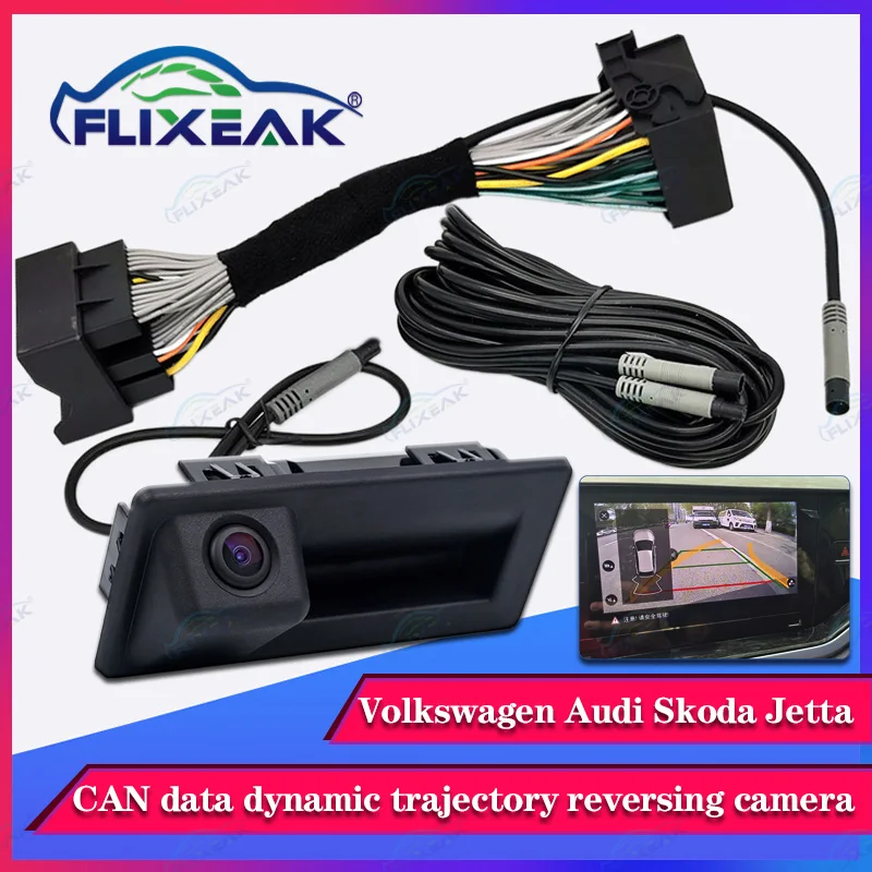 

Бесплатная доставка, 1080P 16-22 A4L, Tiguan L, LaVida Plus, Sagitar, MQB система интеллектуальной динамической траектории, реверсивной камеры.